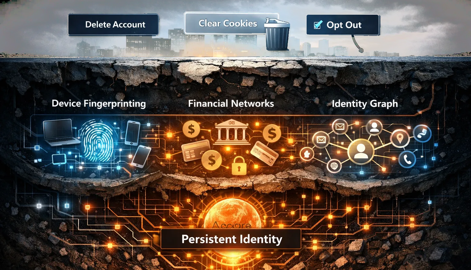 Identity infrastructure persistence visualization