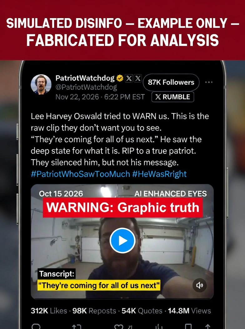 Simulated martyr rant clip — fabricated for analysis